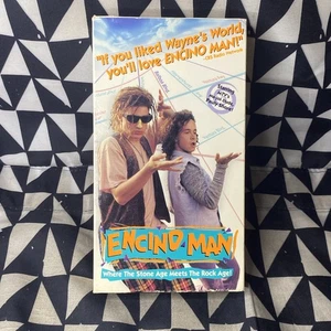 Encino Man (VHS, 1992) Pauly Shore Brendan Fraser Sean Astin Rare - Picture 1 of 9