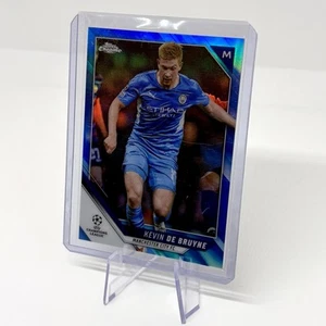 2021/2022 Topps Chrome UCL Kevin De Bruyne Blue Wave /150 Man City Colour Match - Picture 1 of 3