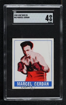 1948 Leaf White Back Marcel Cerdan #42 SGC 4 - Image 1 of 2