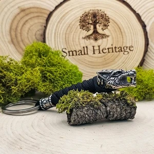 Celtic Viking Wolf Head Keychain Stainless Steel Car Ring Chain Pendant - Picture 1 of 6