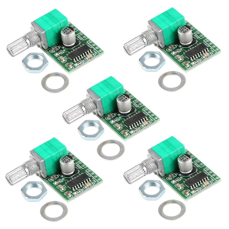 Mini Audio Verstärker 3W Stereo DC 5V Lautsprecher DIY Portable 5er Set  - Bild 1 von 2