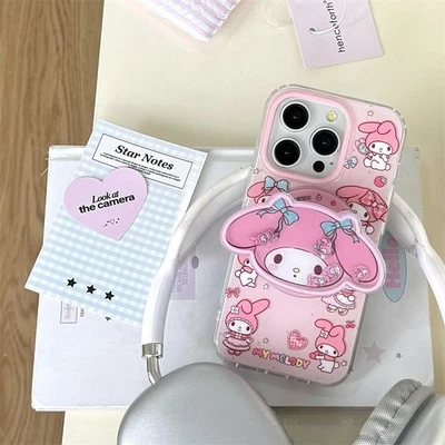 Lindo soporte seguro Pink Bunny Melody Mag + funda para iPhone 16 Pro Max 15 14 Foto 1 de 4