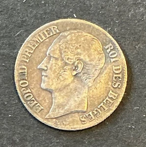 Belgique - Léopold Ier - Rare Monnaie de 20 Centimes 1852 Avec Point (4) - Imagen 1 de 2