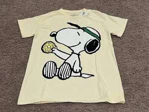 Peanuts® Pickleball Shirt Herren Small S Beige Charlie Brown Cartoon Snoopy Neu mit Etikett - Bild 1 von 5