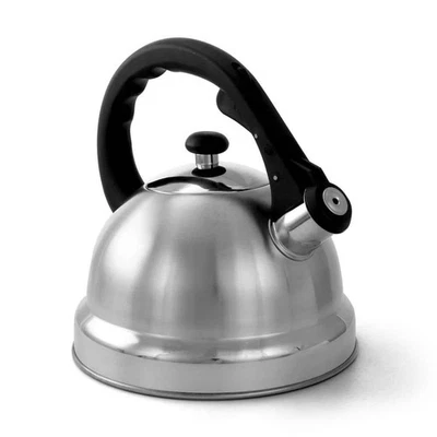 Whistling Tea Kettle Stainless Steel 1.7Qt Stovetop Hot Water Pot Durable Handle - Image 1 of 4