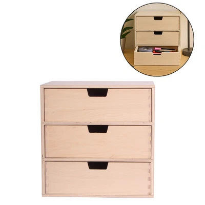 Schubladenbox aus Holz Organizer Minikommode 28,5 x 20 x 28,5 cm Creative Deco - Bild 1 von 4