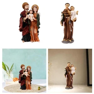 Catholic Holy Family Statue Jesus Religious Figurine Home Artwork Sculpture for - Picture 1 of 14