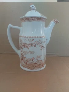 Furnivals Quail Brown Coffee Pot H19cm D10cm 1913 - Picture 1 of 13