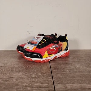 Disney / Pixar Cars Lightning McQueen Toddler Boys Light-Up Shoes Size Youth 12 - Picture 1 of 8