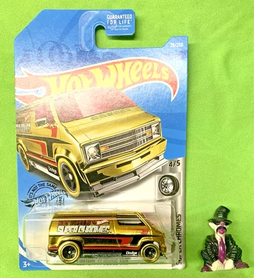HOT WHEELS 2020::CUSTOM ‘77 DODGE VAN::SUPER CHROMES 4/5 👀 - Image 1 of 4
