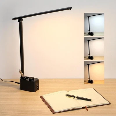 Lámpara de Escritorio LED Ajustable USB Regulable Luz de Cuidado de Ojos Hogar Oficina Lámpara de Mesa  Foto 1 de 4