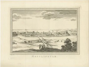 Impresión antigua de Masulipatam de Van Schley (1746) - Imagen 1 de 1