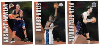 Lot: 4 2001-02 Topps & Chrome Team Antawn Jamison Elton Brand Peja Stojakovic - Image 1 of 4