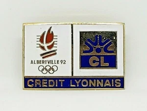 Credit Lyonnais 1992 Albertville Olympic Games Lapel Hat Pin Badge - Picture 1 of 1