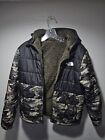 The North Face Boys' Reversible Mount Chimbo Hooded Jacket New Taupe Camo XL