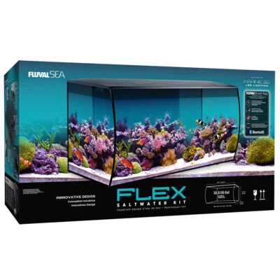 KIT ACUARIO AGUA SALADA FLUVAL SEA FLEX - 32,5 GALONES - NEGRO Foto 1 de 4