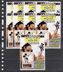 Lote al por mayor de dibujos animados de Mickey Mouse Disney 2003 Afganistán MNH 1 S/s perf X 9 - Imagen 1 de 1