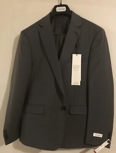 Calvin Klein Gray KCAL Wool 2 Piece Garment Size 44 Short 37 Medium New - Picture 1 of 10