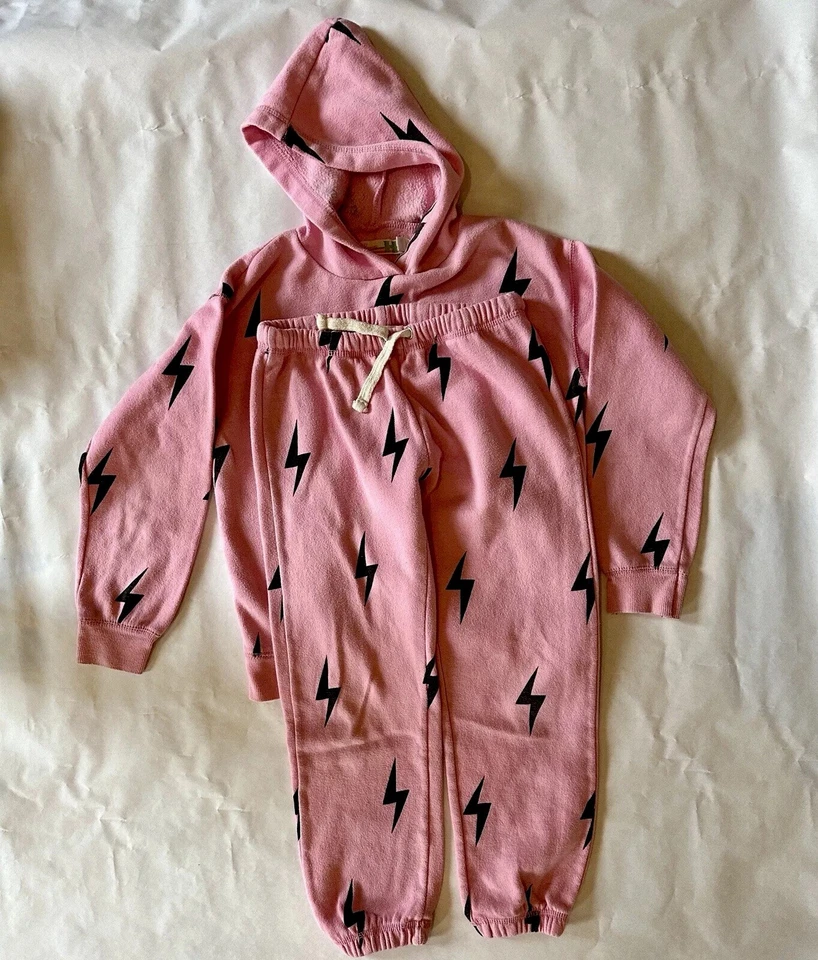 Moletom com capuz infantil - Havana vintage, joggers tamanho M 10/12 Lightning Bolt - Imagem 1 de 4