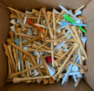 Wood Golf Tees Various Sizes and Colors 2 1/4 2 3/4 3 1/4 - Picture 1 of 1