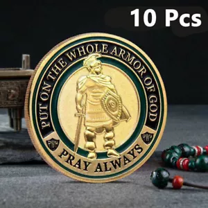 10 Pcs Put On the Whole Armor Of God Commemorative Challenge Coin Collection - Picture 1 of 9