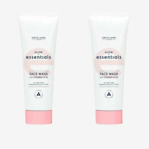 Oriflame Glow Essentials Face Wash with Vitamin E & B3 - 125ml x 2 (Pack of 2)