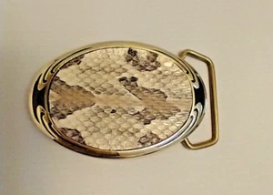Real Canebrake/Timber Rattlesnake Insert Belt Buckle made in USA - Picture 1 of 3