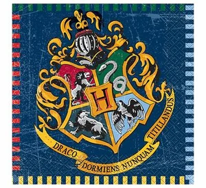 32 (2,16 COUNT PACKAGES) HARRY POTTER HOGWARTS HOUSES LUNCHEON LUNCH NAPKINS - Picture 1 of 1