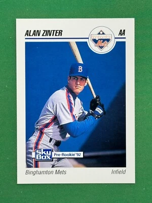 1992 Skybox AA Baseball #35 Alan Zinter - Image 1 of 2