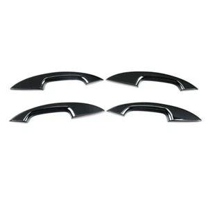 Fit For Cadillac CT5 2019-2020 Exterior Side Door Handle Cover Trim Steel Black - Picture 1 of 4