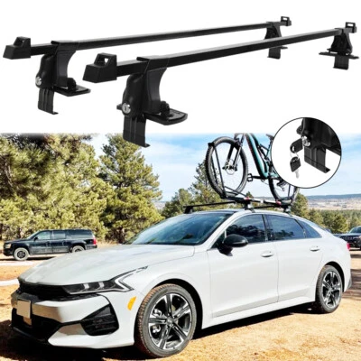 54" Black Top Roof Rack Cross Bar Luggage Carrier W/Lock For Kia Stinger 2018-23 Foto 1 de 4