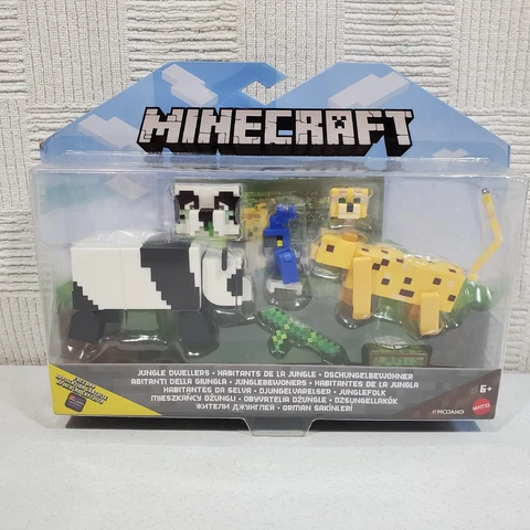 Minecraft Jungle Dwellers Figure Pack Panda Parrot Leopard App NIB NEW set Cover