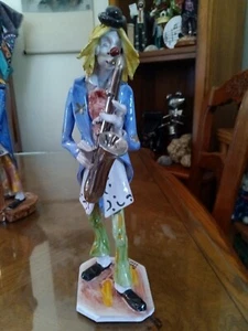 Dino Bencini Keramik Saxophonspieler Figur Clown Italien Künstler signiert RAR - Bild 1 von 1