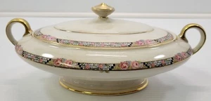 Vintage KT&K China Oval Cover Serving Dish Bowl with Handle and Lid V21248 - Picture 1 of 18