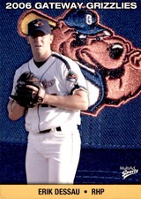 2006 Gateway Grizzlies Multi-Ad #6 Erik Dessau St Louis Missouri Baseball Card
