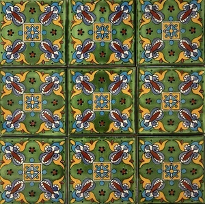 10 Authentic Talavera Tiles - Mexican Ceramic 4x4 Inch Hand Made Tiles - Picture 1 of 1