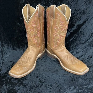 Justin Boots Austin 8D Inch Square Toe Cowboy  Mens Brown Casual Boots BR735 - Picture 1 of 19