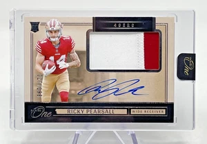 2024 Panini One Ricky Pearsall RC Rookie Dual Patch Auto /199 - Bild 1 von 2