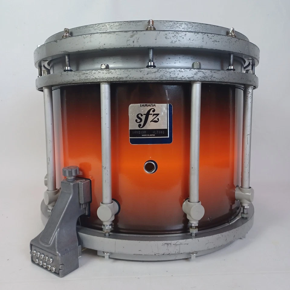 Yamaha 11x13" SFZ 9300 Marching Snare Drum Cherry-Black Fade Japan Die-Cast Rims - Image 1 of 4