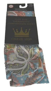 Celeste Stein Plus Size Compression Socks Knee Hi 8-15mm Women's Shoe Size 5-11 - Imagen 1 de 4