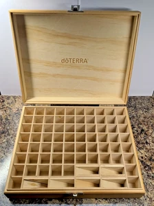 doTERRA Wooden Essential Oil Storage Box Holds 74 Oils 14"x11.25"x3.5" Large - Picture 1 of 24