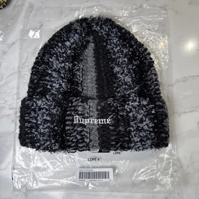 Gorro Supreme Tinsel Stripe Negro ¡¡EN MANO!!️¡AGOTADO se envía lo antes posible! 2025 F/Invierno Foto 1 de 4