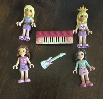 LEGO Friends Girls Minifigures Lot of 4 With Musical Accessories - Image 1 of 4