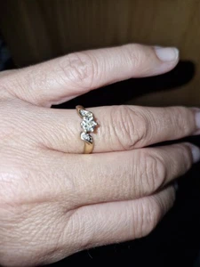 9ct Diamond Engagement Ring Yellow Gold - Picture 1 of 5
