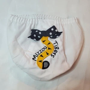 Cubierta de pañal bordada Mizzou Tigers cola de tigre arco talla 1 - Imagen 1 de 4