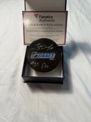 2005 NHL Draft, James Neal Signed Hockey Puck #33 Pick - Image 1 of 4