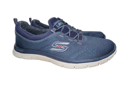 SKECHERS Lite-Weight Flex Sole Women's Blue Size 10 Running Walking Shoes 59829S - Image 1 of 4