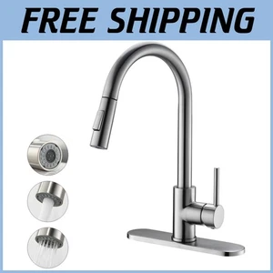 Rubinetto moderno in acciaio inox con spruzzatore doppia funzione - Foto 1 di 9