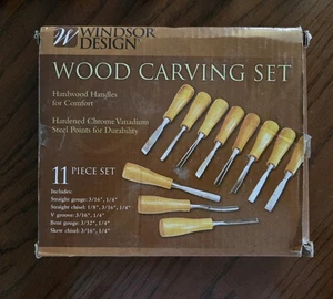 Juego de talla de madera Windsor Design 11 piezas - Manijas de madera dura Nº 56186 - Imagen 1 de 5