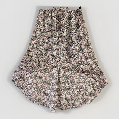 Юбка женская Princess Vera Wang XS с цветочным принтом галстук с кисточками прозрачная высокий низкий подол - Изображение 1 из 4